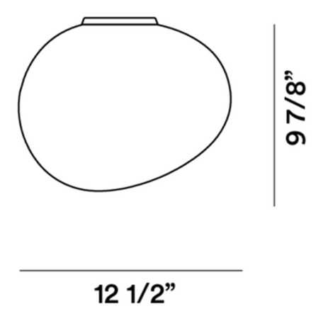 Gregg Semi Wall Lamp by Foscarini, size drawing: Gregg Media Semi 2