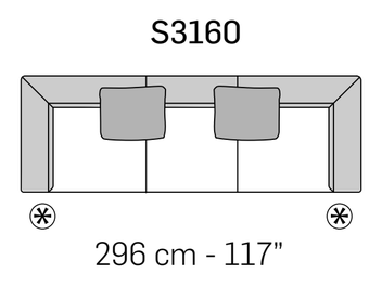 Aura Sofa by Nicoline, size drawing 5