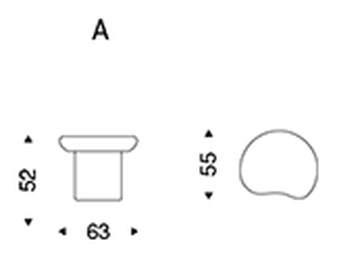 Matera Coffee Table by Cattelan Italia, size drawing 1