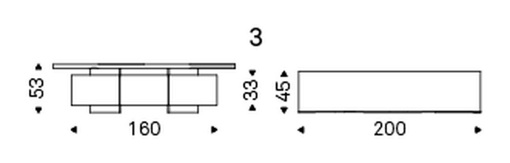 Seneca TV Cabinet by Cattelan Italia, size drawing 1