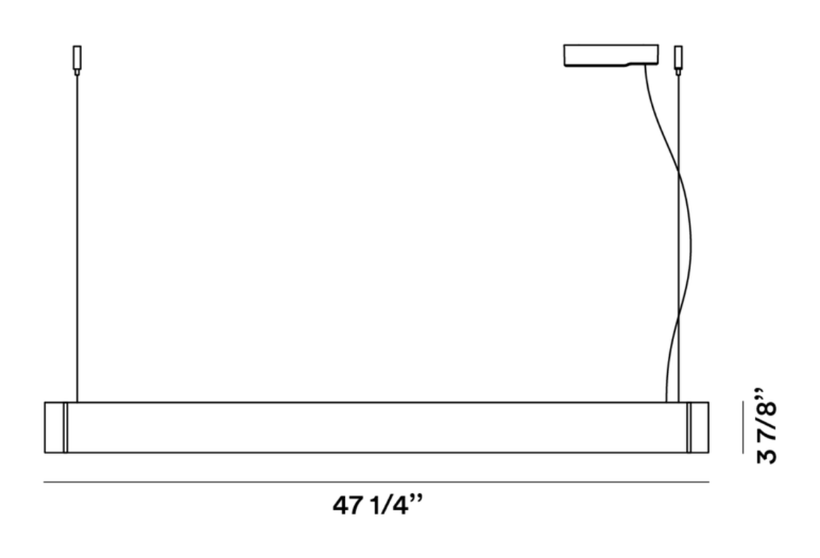 Fregio Pendant Lamp by Foscarini, size drawing