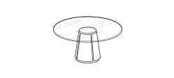 Claire Dining Table by Ditre Italia, size drawing: Table diameter 160