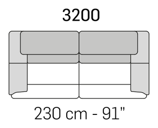 Canaletto Sofa by Nicoline, size drawing 2