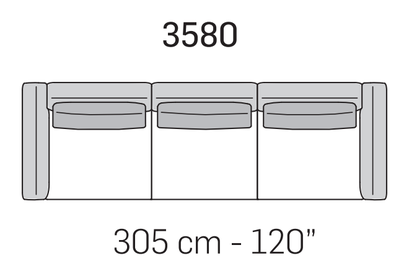 Penta Sofa by Nicoline, size drawing 3