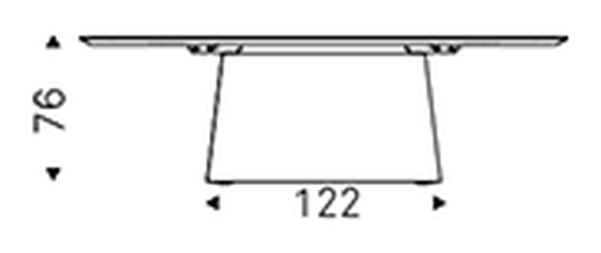 Napoleon Wood Dining Table by Cattelan Italia, size drawing 1