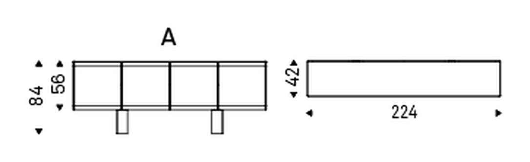 Boutique Sideboard by Cattelan Italia, size drawing 1