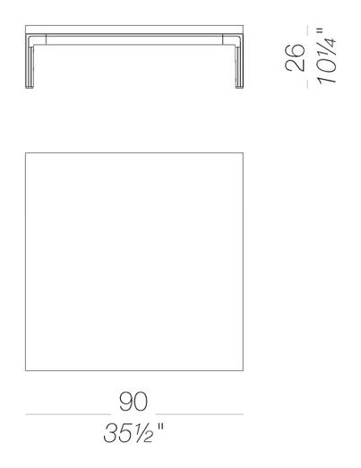 Add Soft Coffee Table by LaPalma, size drawing