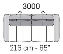 Antares Living Sofa by Nicoline, size drawing 3