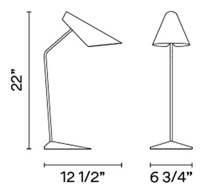 I.Cono Lighting Collection by Vibia, size drawing: Model 0700
