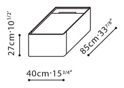 Elan-35 Sofa by Camerich, size drawing: B12F0216