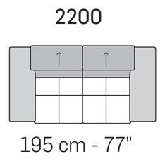 Tiziano Sofa by Nicoline, size drawing 4