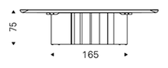Papel Keramik Premium Dining Table by Cattelan Italia, size drawing 3