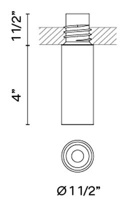 Bind Solo Ceiling Lamp by Vibia, size drawing: Models 6680, 6684, 6688