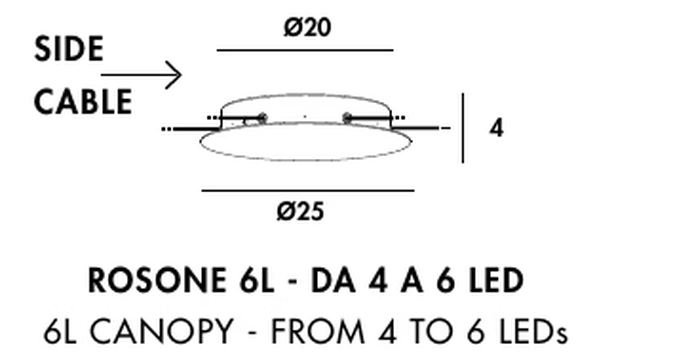 Willow Cross Pendant Lamp by Sovet, size drawing: 6L canopy