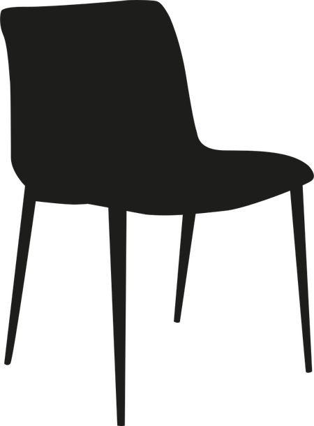 Kuga Chair by Bontempi, size drawing: 40.38
