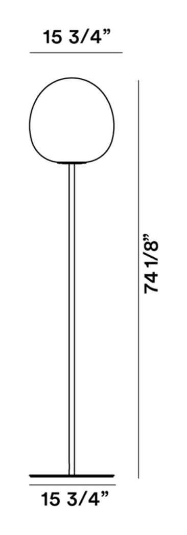 Rituals XL Floor Lamp by Foscarini, size drawing