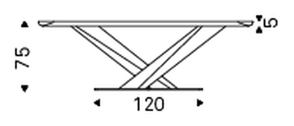 Stratos Keramik Premium Dining Table by Cattelan Italia, size drawing 3