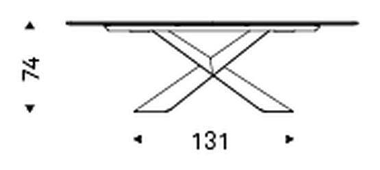 Tyron Keramik Dining Table by Cattelan Italia, size drawing 1