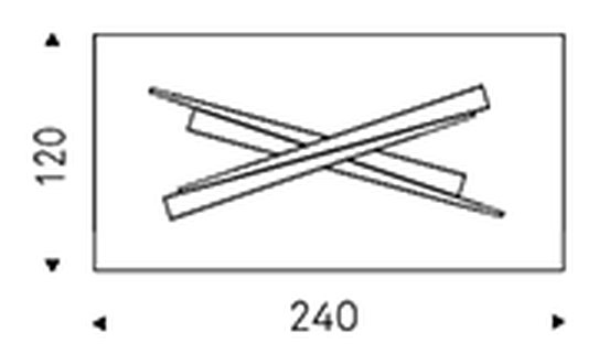 Lancer Dining Table by Cattelan Italia, size drawing 2