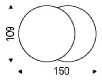 Yo-Yo Brushed Coffee Table by Cattelan Italia, size drawing 4