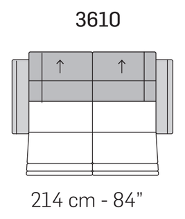 Pisa Sofa by Nicoline, size drawing 6