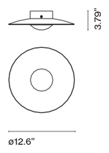LED-Ginger Ceiling Lamp by Marset, size drawing: LED-Ginger 32