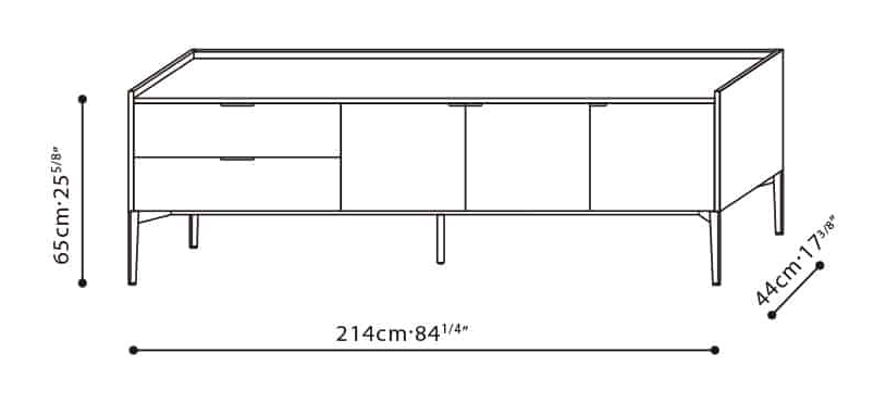 Matrix Cabinet (High Base) by Camerich, size drawing: C04H0804 + B40H0804 + B41H0804