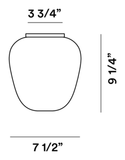 Rituals 3 Ceiling Lamp by Foscarini, size drawing