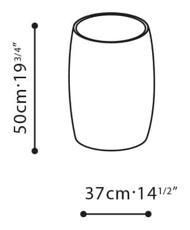 Drum Ottoman by Camerich, size drawing: C06A1102