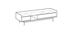 Dialogo Sideboard by Ditre Italia, size drawing: TV stand sideboard