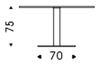 Elvis Dining Table by Cattelan Italia, size drawing 1