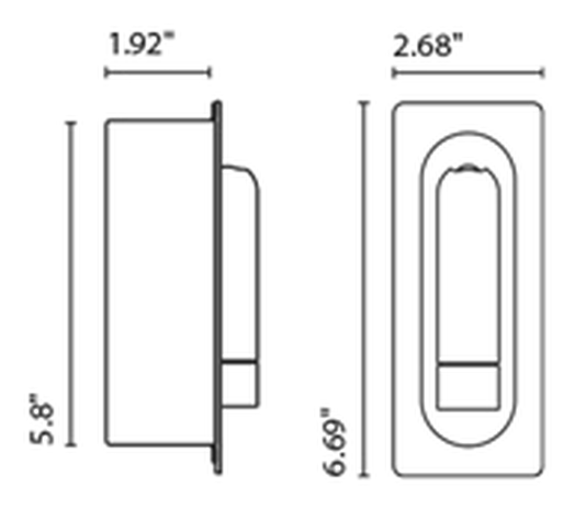 Ledtube Wall Lamp RSC by Marset, size drawing