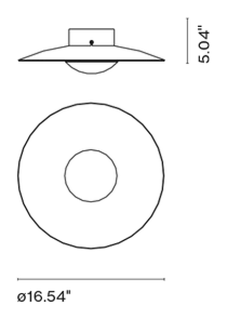 LED-Ginger Ceiling Lamp by Marset, size drawing: LED-Ginger 42