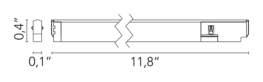 Light Stripe Diffused Module by Flos, size drawing 2