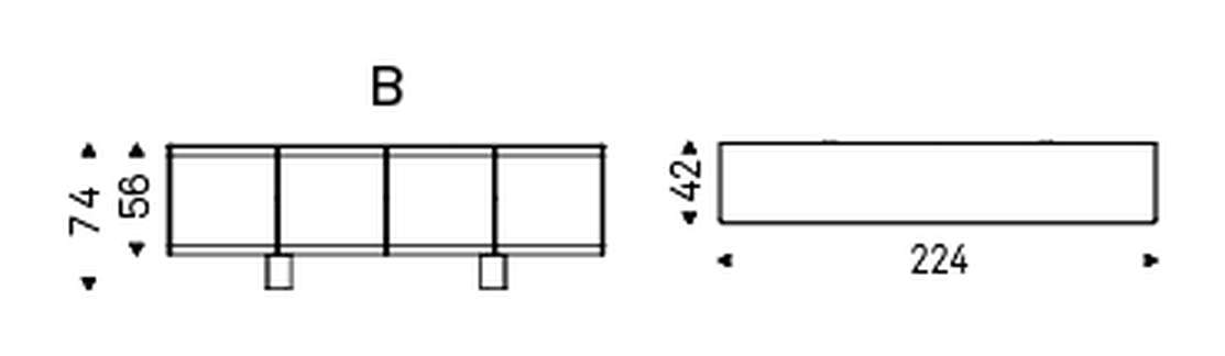 Boutique Sideboard by Cattelan Italia, size drawing 2