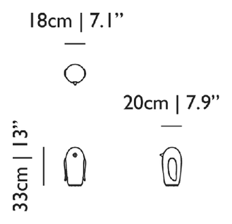 Pet Light Table Lamp by Moooi, size drawing: Noot Noot (Penguin)