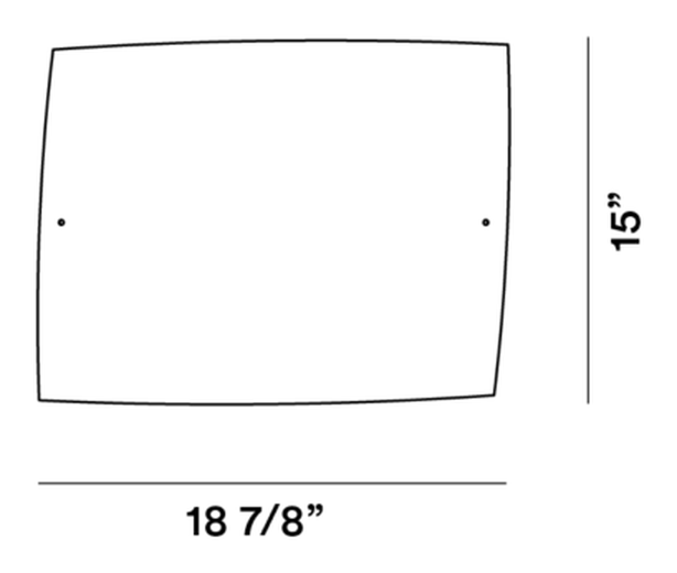 Folio Wall Lamp by Foscarini, size drawing: Folio Grande