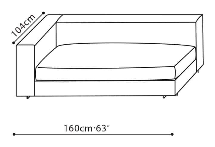 Clouds Sofa by Camerich, size drawing: C0102203