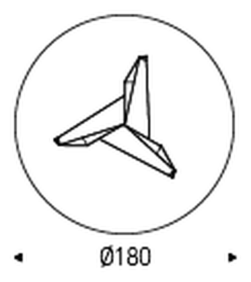 Skorpio Round Dining Table by Cattelan Italia, size drawing 6