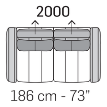 Antares Living Sofa by Nicoline, size drawing 4