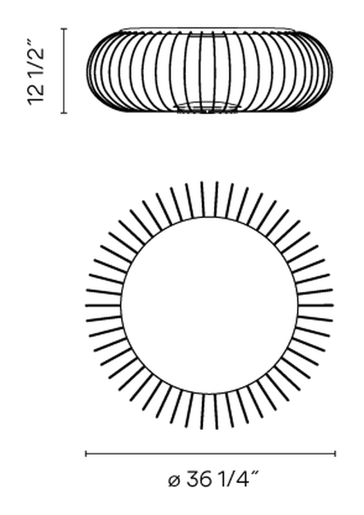 Meridiano Outdoor Light by Vibia, size drawing: Model 4715