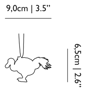 Extinct Animals Ornaments by Moooi, size drawing: Dodo Pavone