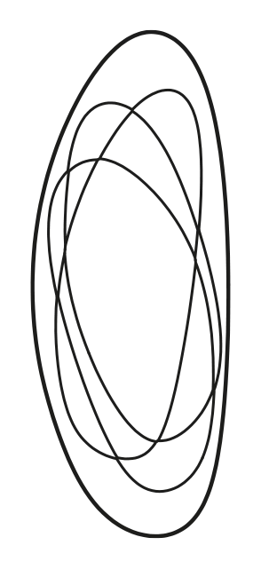 Inciso Mirror, Tall by Connubia, size drawing