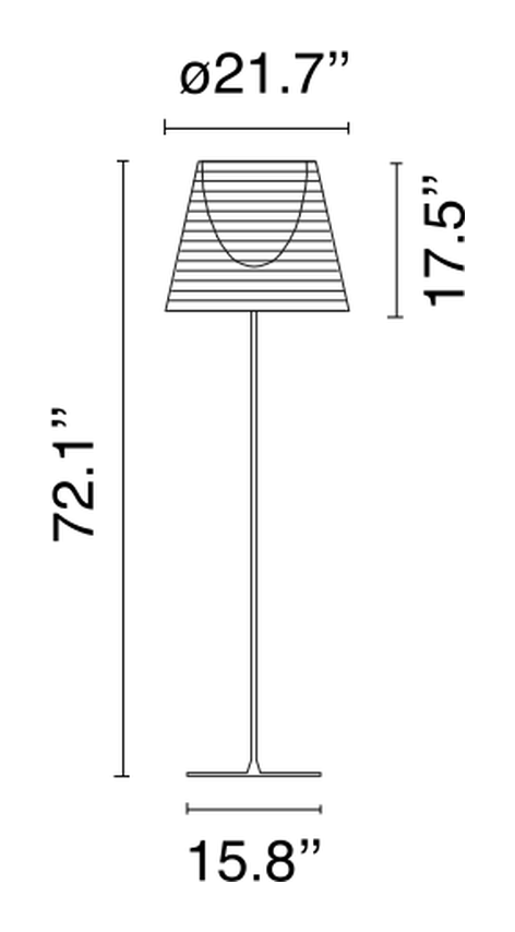 KTribe Floor Lamp by Flos, size drawing: KTribe Floor 3
