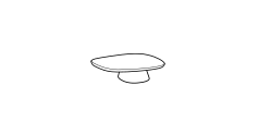 Stone-in Coffee Table by Ditre Italia, size drawing: 91x59 low indoor coffee table