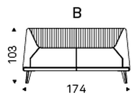 Amadeus Upholstered Bed by Cattelan Italia, size drawing 4