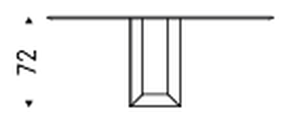 Diapason Console Table by Cattelan Italia, size drawing 1