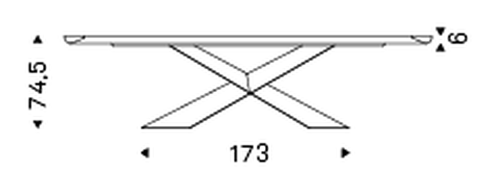 Tyron Keramik Premium Dining Table by Cattelan Italia, size drawing 4