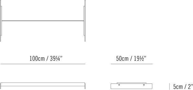 Brix Modular Drawer System by Bensen, size drawing: Brix Fin Base 100