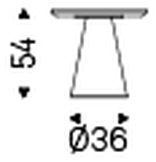 Albert Keramik Coffee Table by Cattelan Italia, size drawing 3